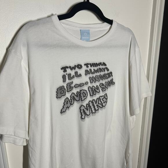 Nike x Nocta Mens White Be Honest Quote Graphic T-Shirt Size XXL Casual Athletic - Picture 3 of 11